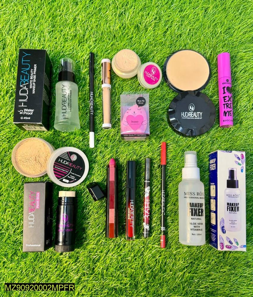 All-in-One 14-in-1 Glam Makeup Kit – With Fixer, Foundation & More