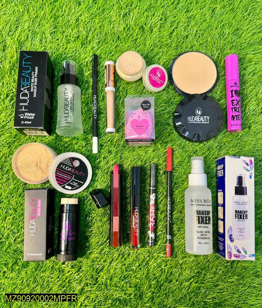 All-in-One 14-in-1 Glam Makeup Kit – With Fixer, Foundation & More